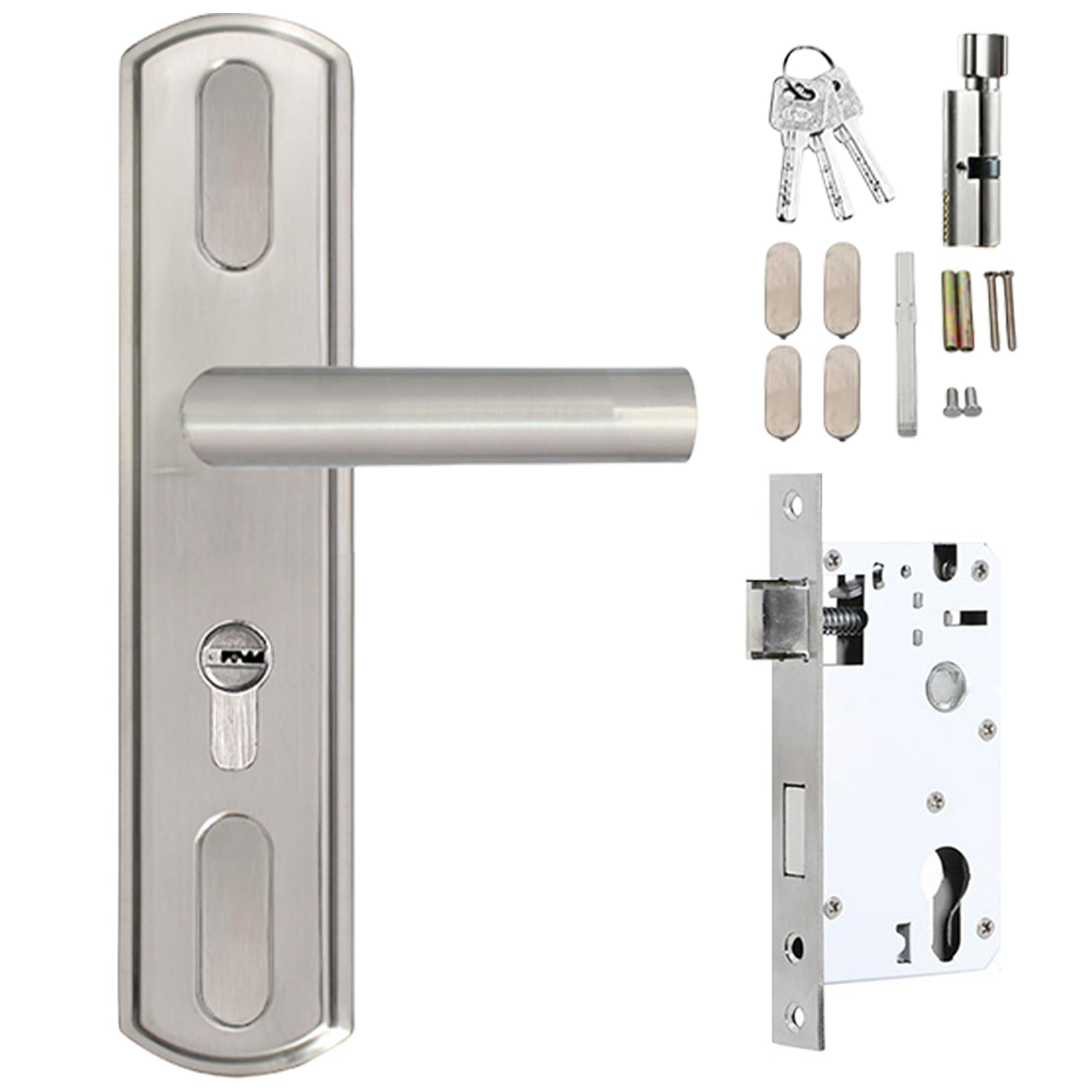 Oxxggkao D Security Antitheft Oor Handle Entry Oor Handle With An Keys Stainless Steel Interior Antirust Stainless Steel Interior Replacement