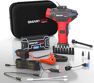 Smartech Power Kit | 12000mAh Lithium 12v Battery | 500 Amp Car Jump starter | 150 PSI Air Pump Tire Inflator | Portable Jump Starter with Air Compressor - Perfect Automotive Roadside Emergency Kit - coolthings.us