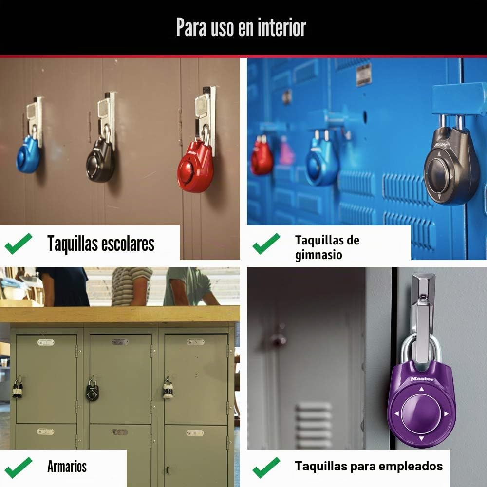 Master Lock 1500iD - Candado de combinación direccional, 1 paquete, color azul