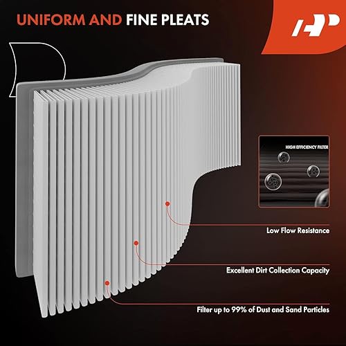 Miniatura 4 de A-Premium Filtro de aire de motor compatible con Smart Fortwo 2008-2015, L3 1.3L, panel flexible, repuesto # A0010940301