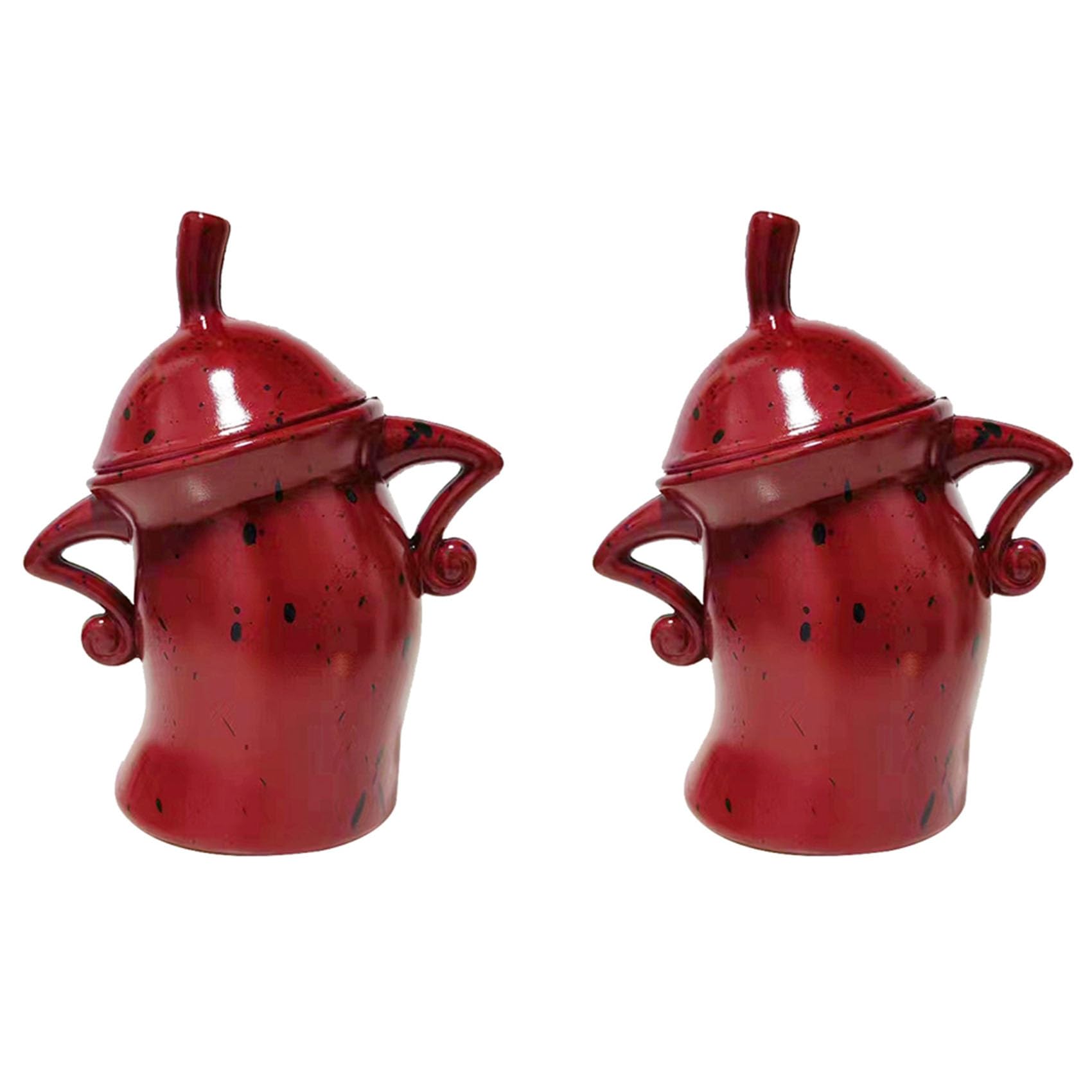 Hndhbfgrt 2X Canister with Attitude,Fun Airtight Kitchen Storage Canisters,Cute Food Storage Tank with Airtight Lid Red