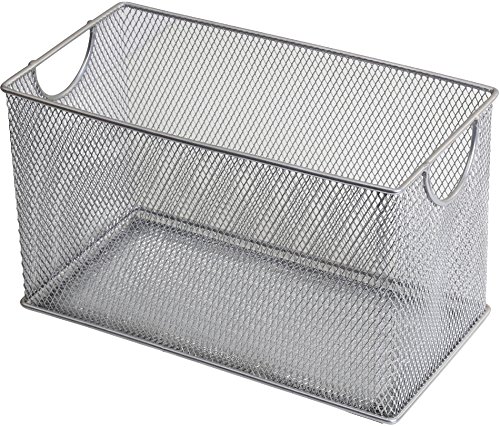 YBM HOME Household Wire Mesh Open Bin Shelf Storage Basket Organizer for Kitchen, Cabinet, Fruits, Vegetables, Pantry Items Toys 1134s (1, 10.75 x 5.5 x 6.5)
