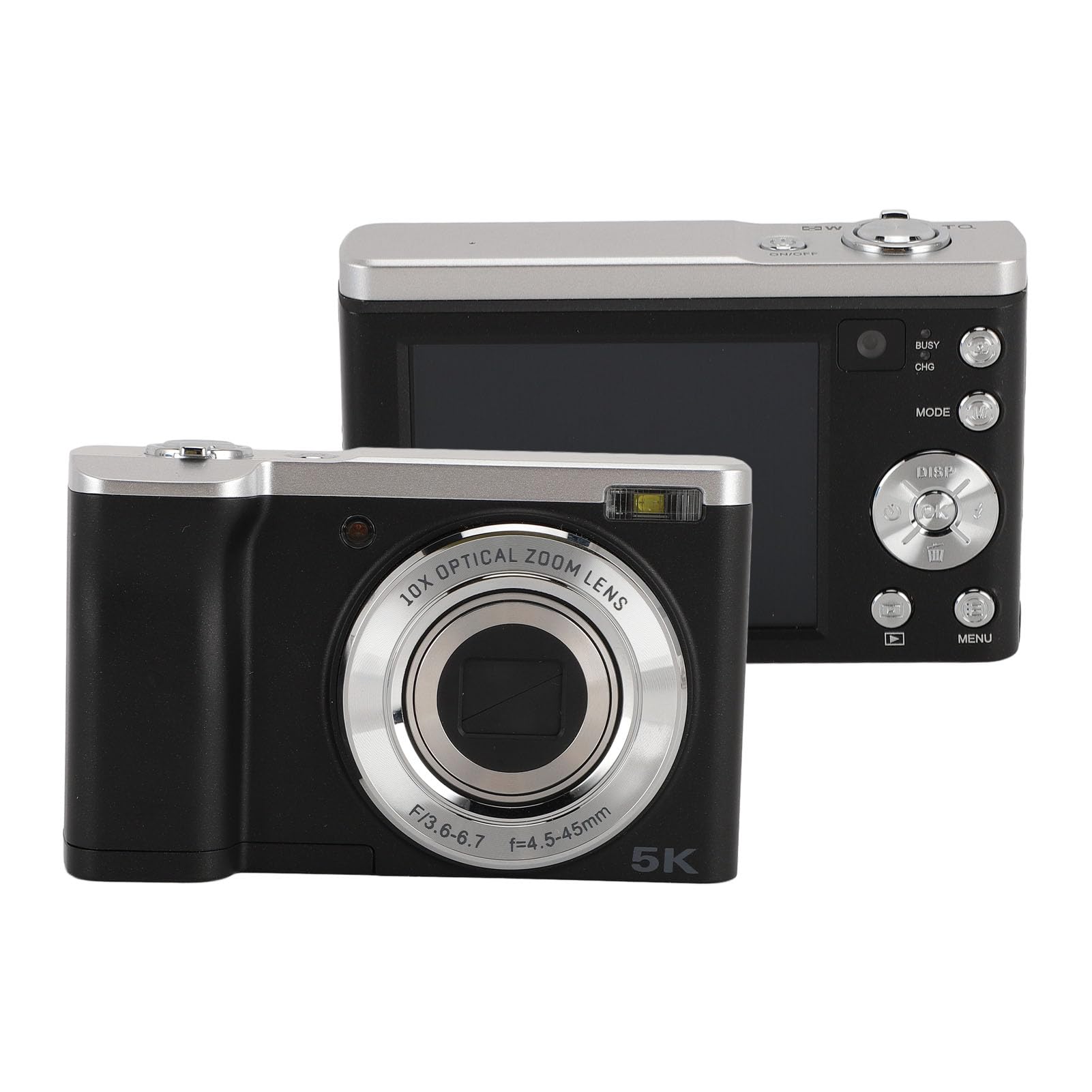 5K Digital Camera, 10x Optical Zoom Retractable Lens 16MP Front 12MP Rear 6 Axis Anti Shake Autofocus Selfie Vlogging Camera with, Portable YouTube Point Shoot Camera-picture-33