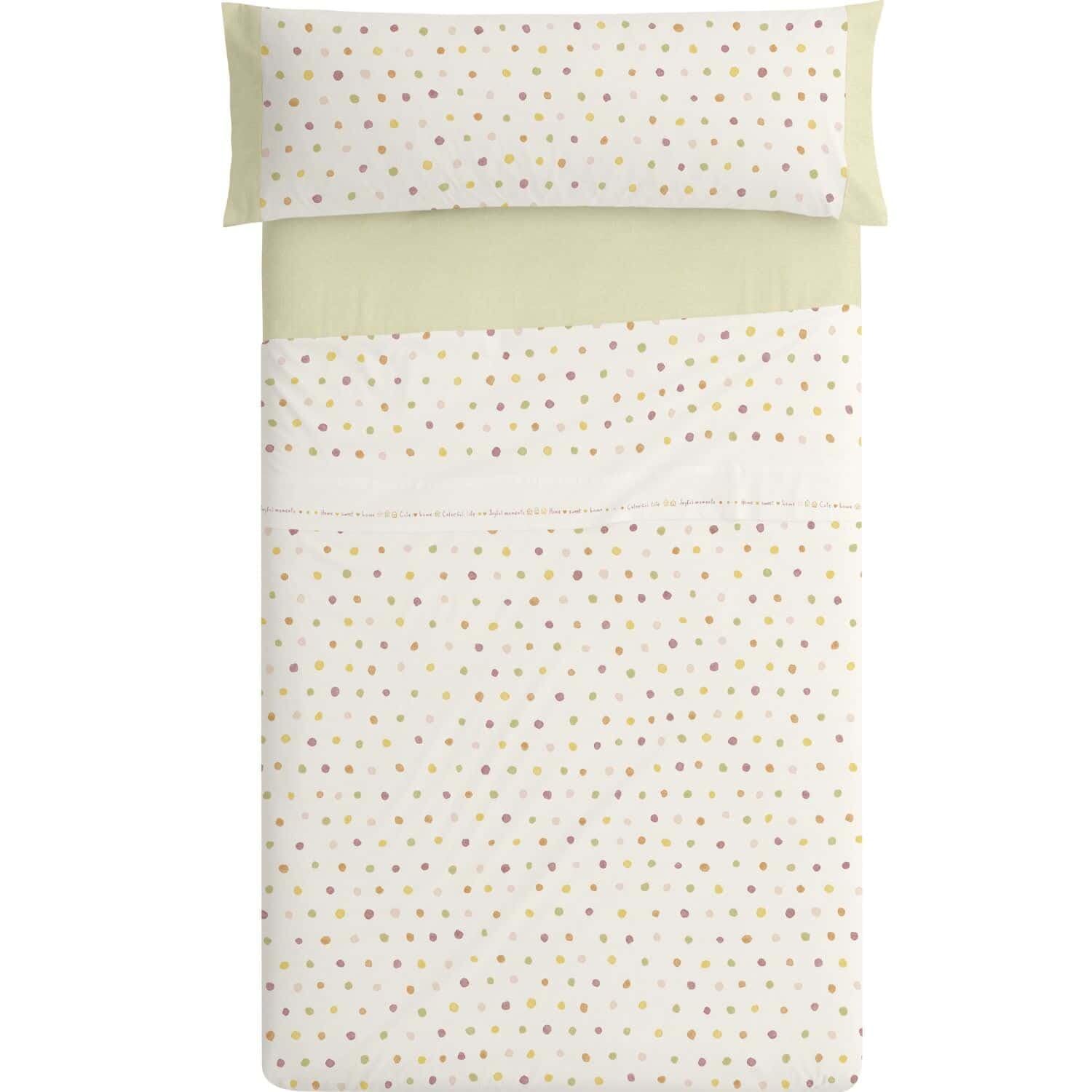 Burrito Blanco | Juego de sábanas Infantiles | Cama de 90cm. (+Medidas Disponibles) | Diseño 182 | Color Multi (90x190/200cm.)