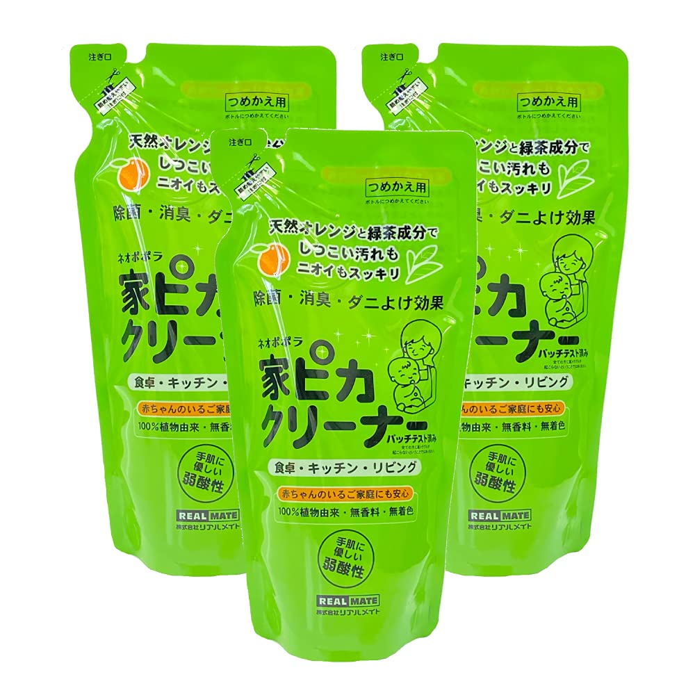 Amazon.co.jp: ネオポポラ 家ピカクリーナーつめかえ用 360ml 3個