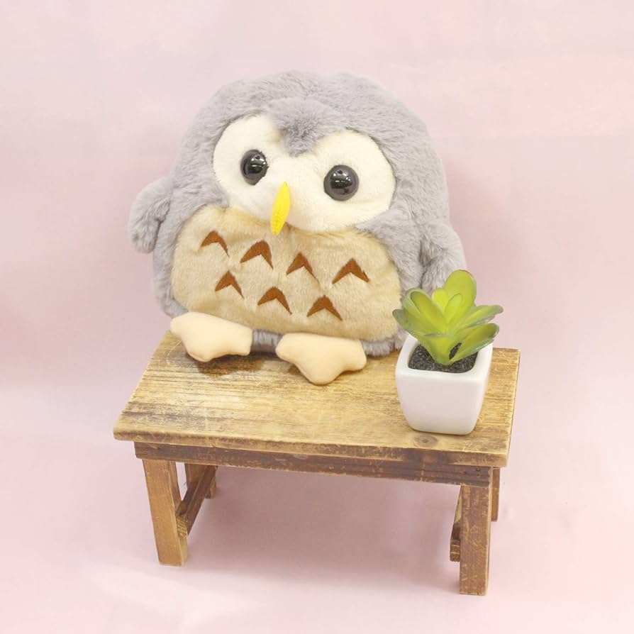 Amazon.co.jp: テイクオフ 幸フクロウ M グレー : おもちゃ