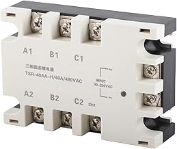 SSR AC-AC 3 Phase Solid State Relay, Input 90-250VAC 24-480VAC Load, TSR-40AA-H, Solid State Relay for CNC, Industrial Automation, Traffic Light, Explosion Proof and High Speed