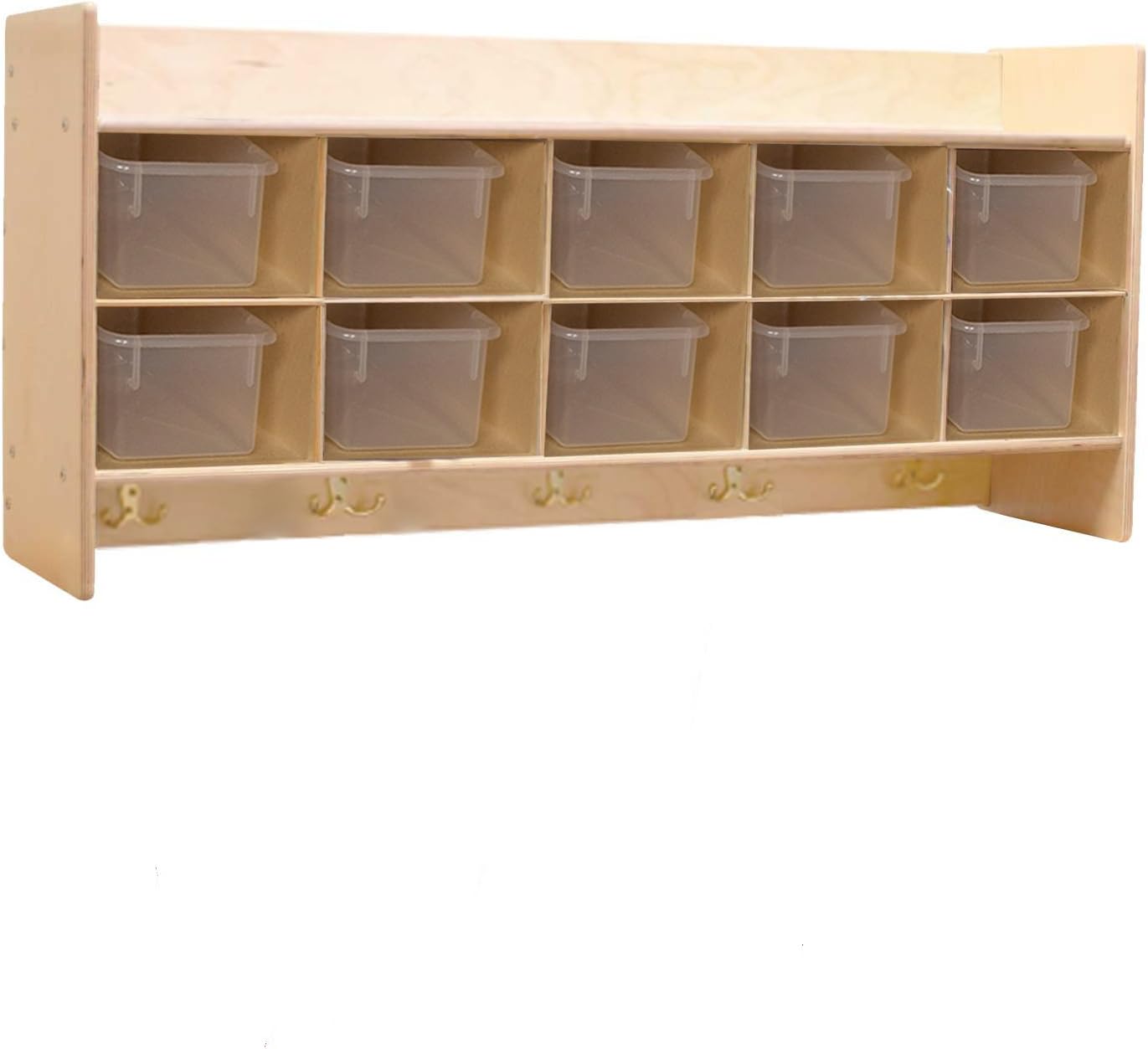 Contender C51401F Wall Locker & Cubby Storage w/10 Translucent Trays, Assembled