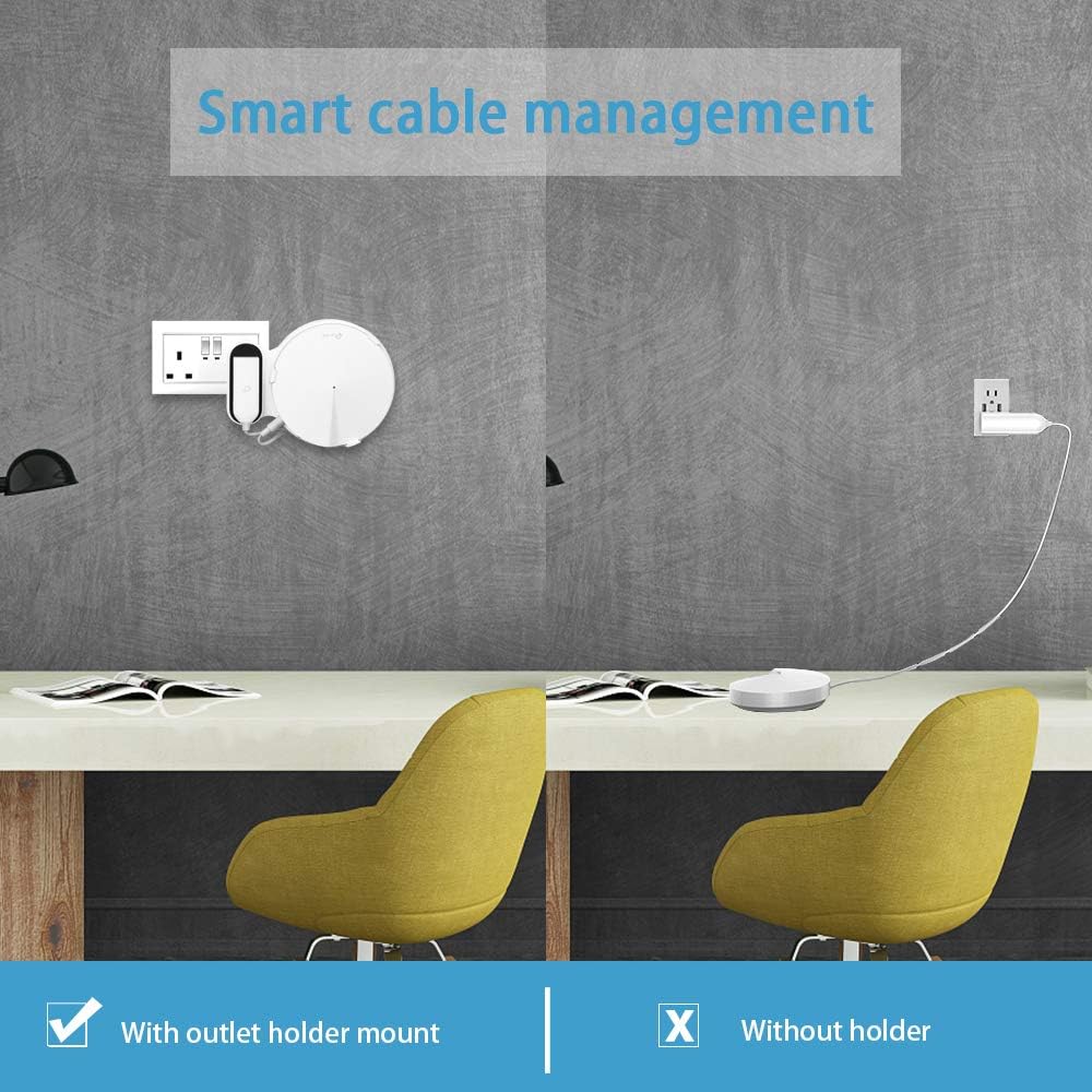 HOLACA Wieszak do montażu na wylocie do TP-Link Deco M5 cały domowy system siatkowy WiFi – bez bałaganu przewodów, solidny uchwyt ścienny Deco M5, łatwy do przenoszenia, oszczędność miejsca (1