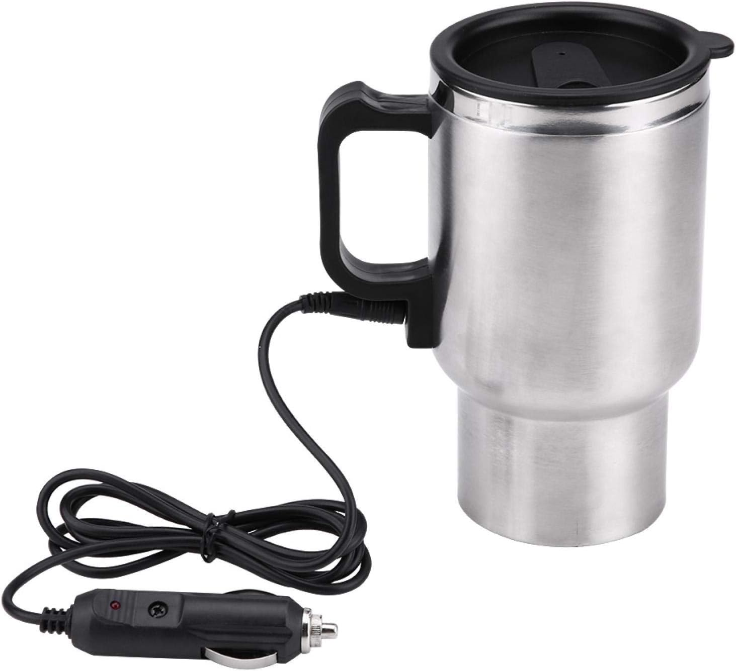 12V Car Kettle, Portable 450ml Car Kettle Boiler Stainless Steel Electric Kettle Heating Travel Cup Coffee Mug, Electric Teapot Quick Boiling