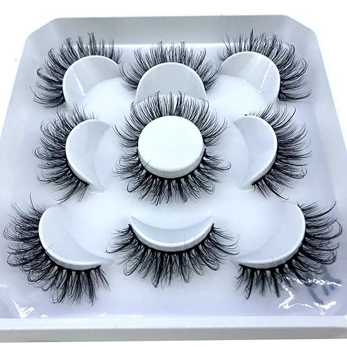 Vista 2 de 5 pares de pestañas postizas naturales, pestañas postizas de maquillaje largo, pestañas de visón 3D, extensión de pestañas, pestañas de visón