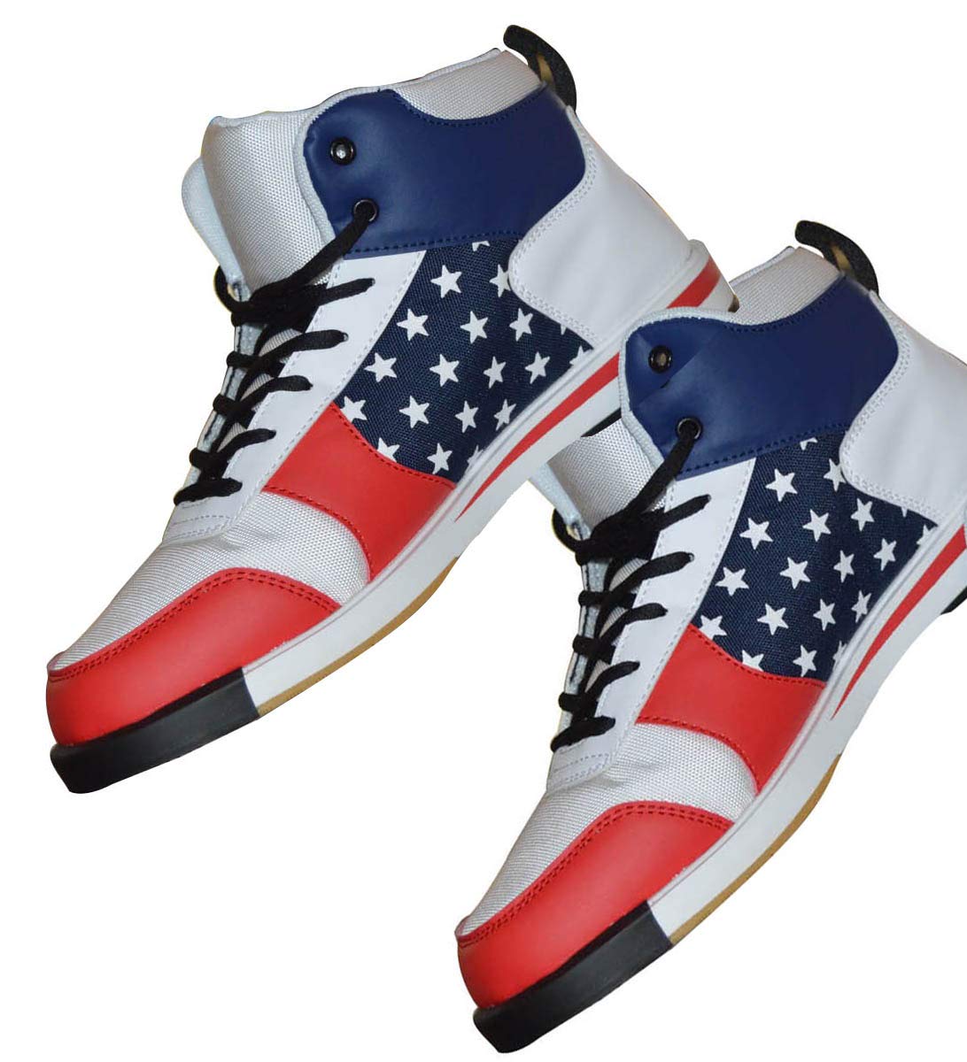 Hollmark Men's The All-Americans Bowling Shoe for Right Handed Bowler - Red,White and Blue (Size - 7)