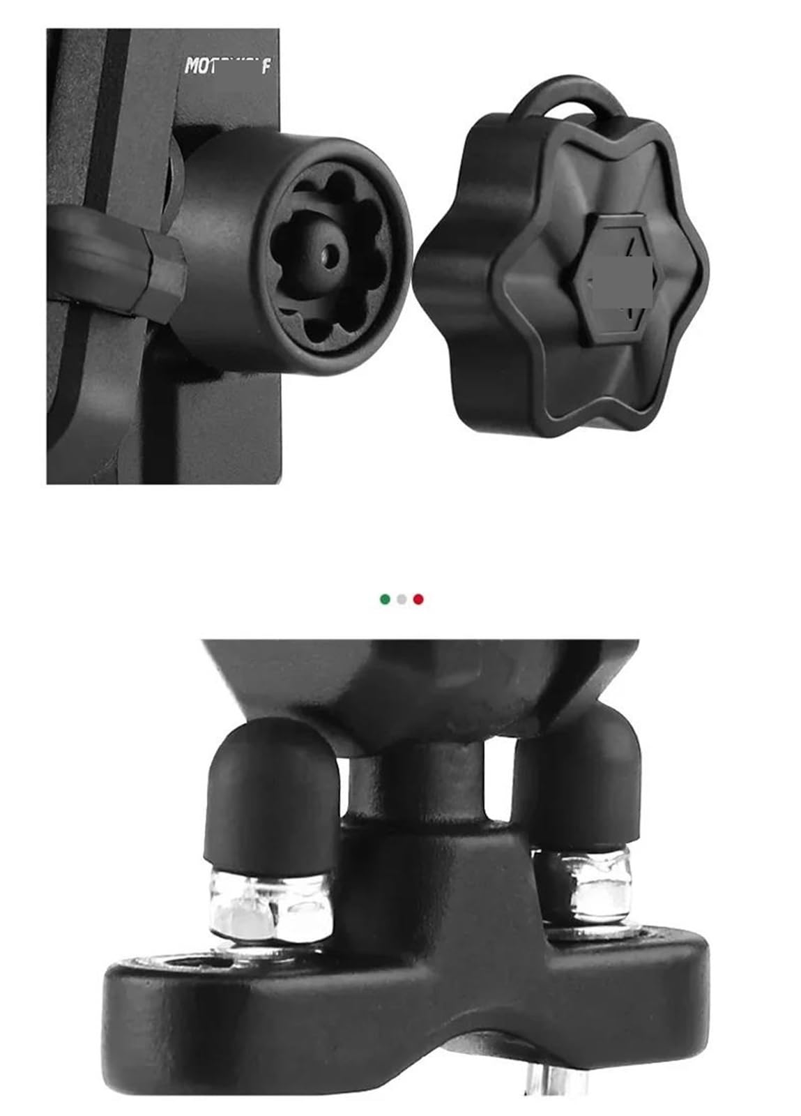 Soporte Móvil Bicicleta Soporte de teléfono inalámbrico para Motocicleta 3.0, Cargador rápido, GPS, para Manillar de 4 a 7 Pulgadas