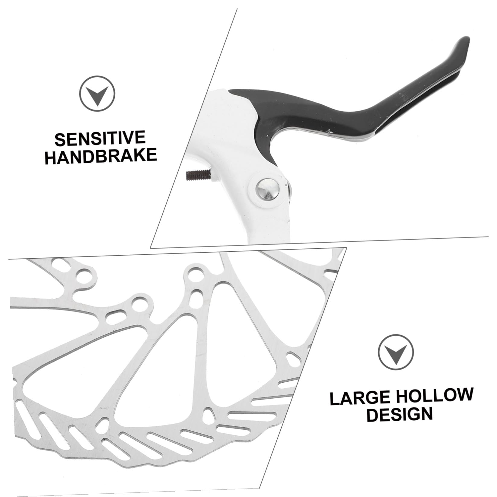 GANAZONO Juego de Frenos de Disco para Bicicletas de Piezas de Bicicleta Material Metálico Buen Rendimiento 1 Juego Adultos para Frenado
