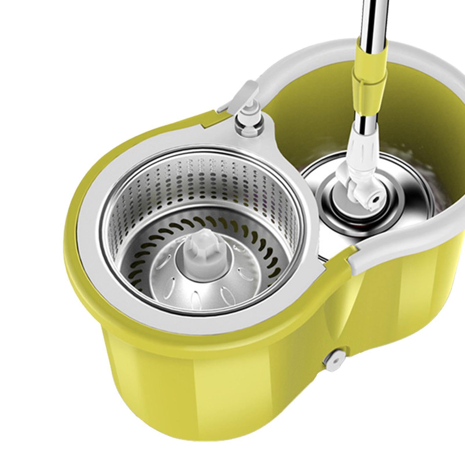 Juego de fregona y cubo, cubo de fregona con escurridor, de fregona ajustable de microfibra para limpieza de pisos | de limpieza de pisos versátil, juego de cubos de vad