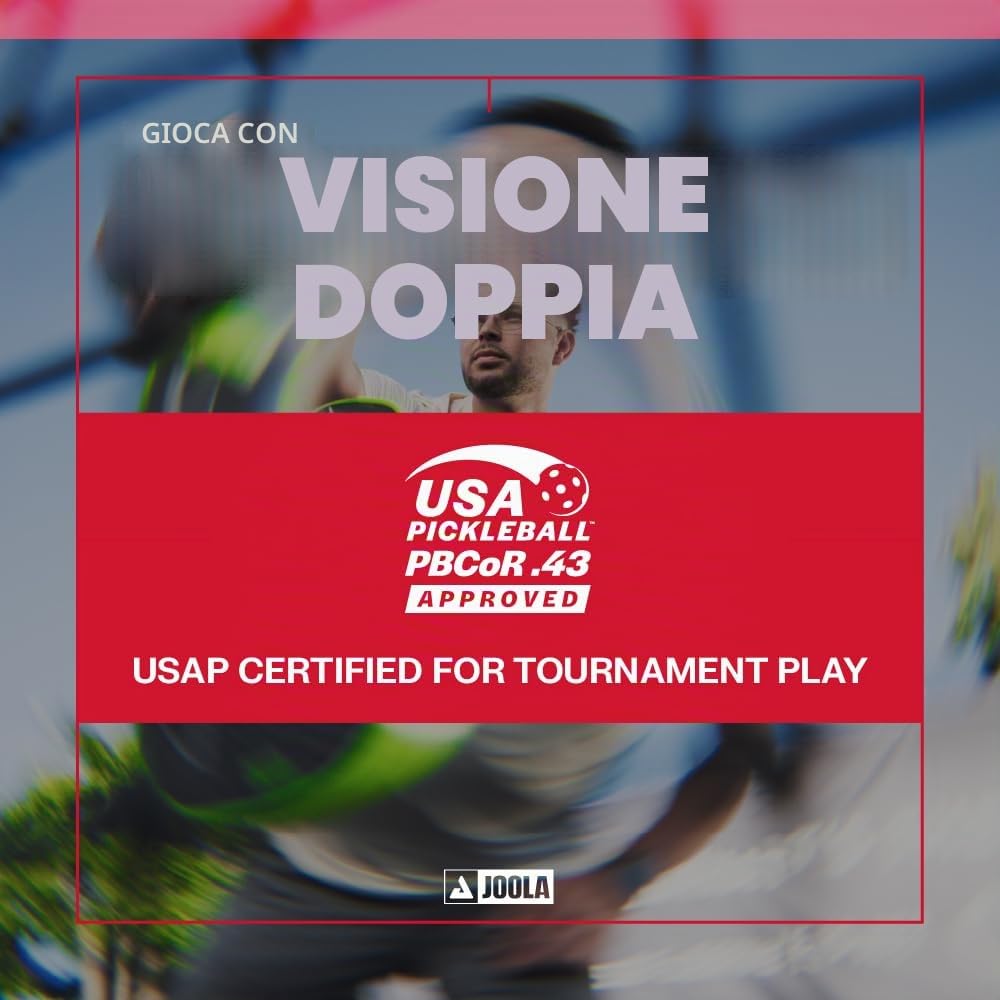 JOOLA Racchetta da pickleball Vision/Double Vision, pellicola SK per ridurre le vibrazioni, approvata USAP