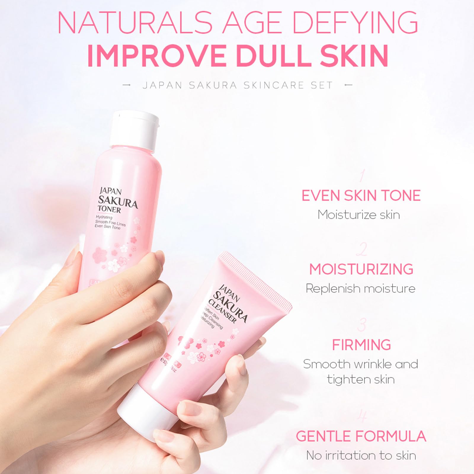 Amazon.com : 6 Pcs Skin Care Sets JAPAN SAKURA Women Beauty Gift