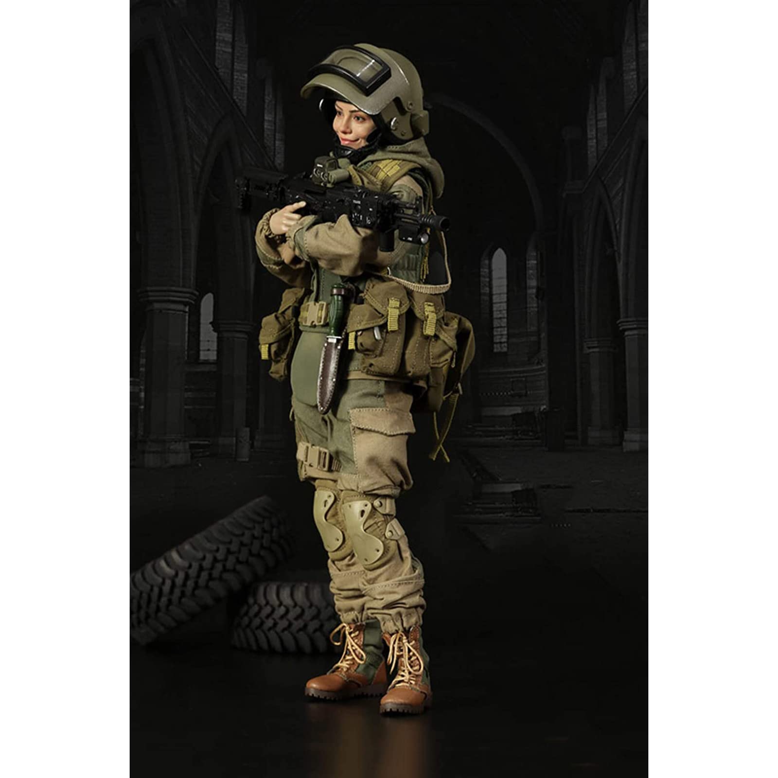 Amazon | 1/6 女性兵士 アクションフィギュア ロシアバトルアングル