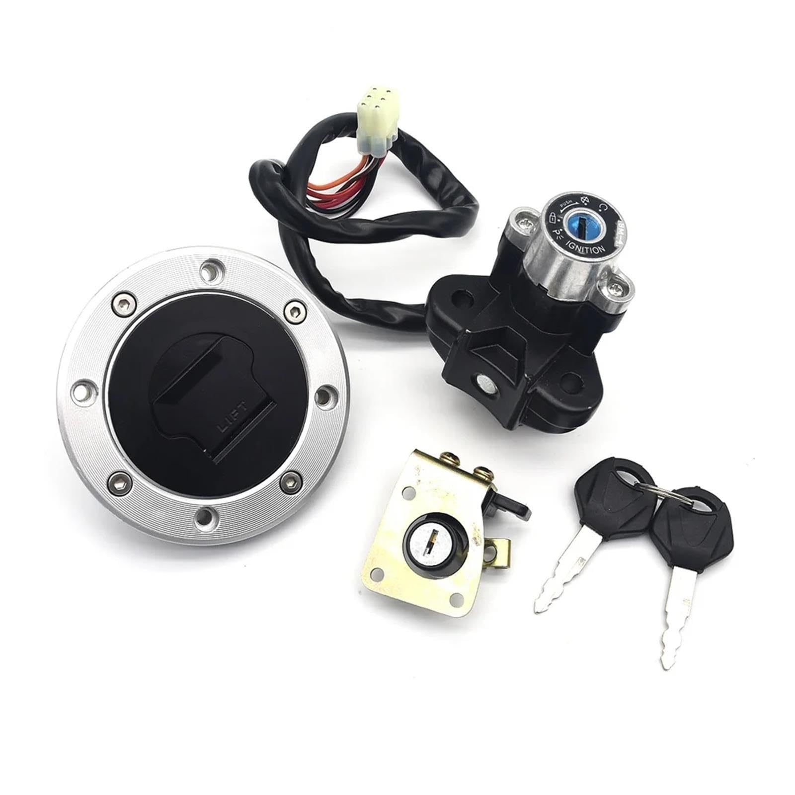Bouchon Réservoir Carburant Interrupteur D'allumage Jeu Clés Verrouillage Siège pour Suz&uki DL650 V-Strom 2004-2011 DL1000 2002-2012 SV650 1999-2002 Bouchon réservoir Carburant Moto