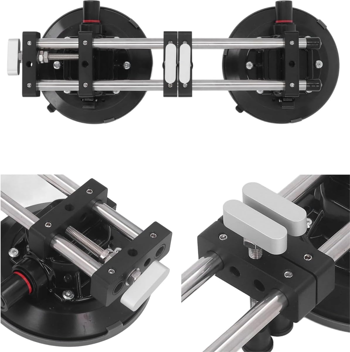 2 Pack Seamless Setter with 6" Vacuum Suction Cups for Seam Joining and Leveling, Countertop Seam Setter for Marble, Ceramic, Tile, Glass, Granite