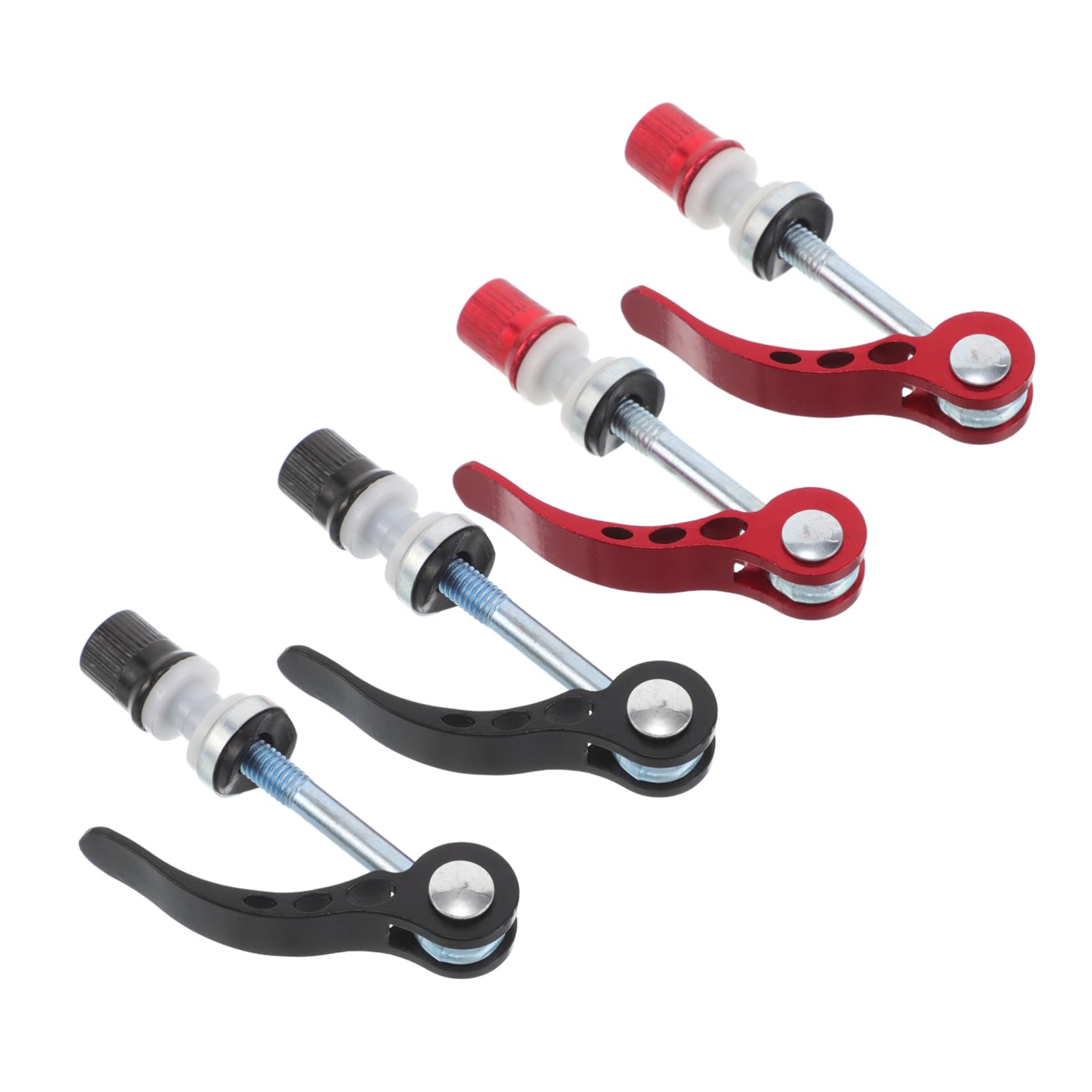 BESTonZON 4pcs Bike Seatpost Clamp Quick Release for Saddle Tube Aluminum Alloy Secure Easy-to-use for Road
