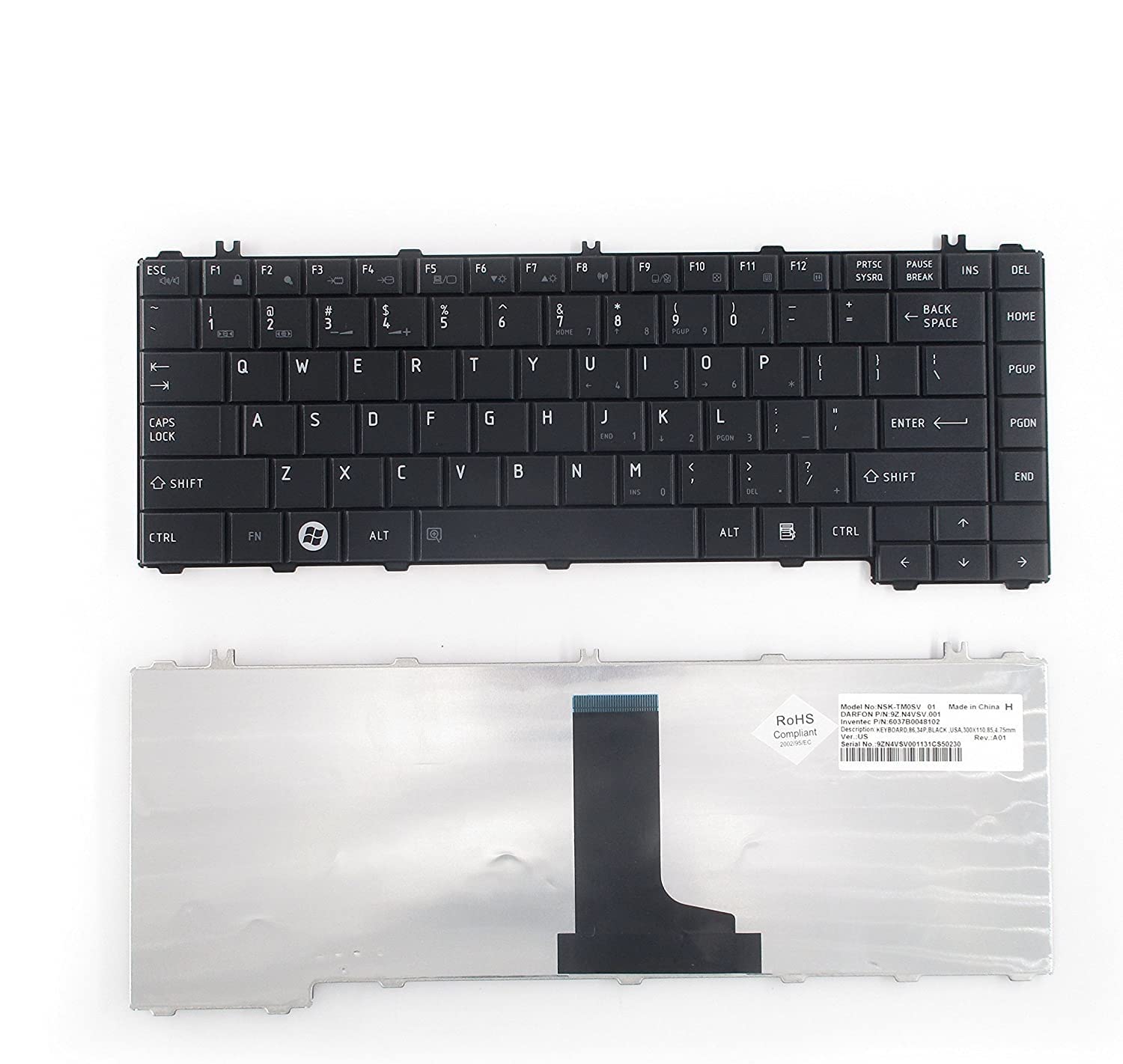 Wefly Laptop Keyboard Compatible for Toshiba Satellite C640 C640D, C640D-008 (B0BYNMSLM2) Amazon Price History, Amazon Price Tracker