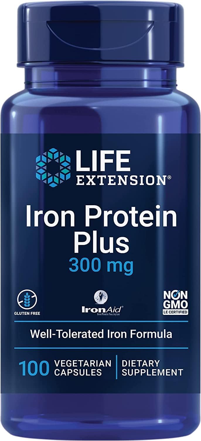 Life Extension, Iron Protein Plus (Iron), 15mg, 100 Vegetarian Capsules