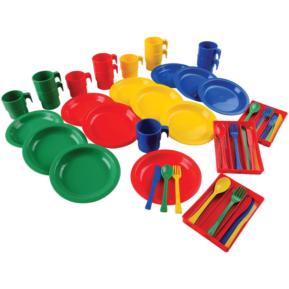 Constructive Playthings Indestructible Play Dishes Service