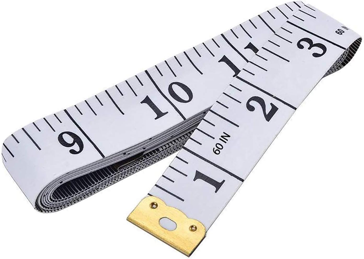 ECVV Soft Tape Measure Double Scale Body Sewing Flexible Ruler For Weight Loss Medical Measurement Tailor Craft Vinyl Ruler, Has Centimetre On Reverse Side 60-Inch（Mix Color)