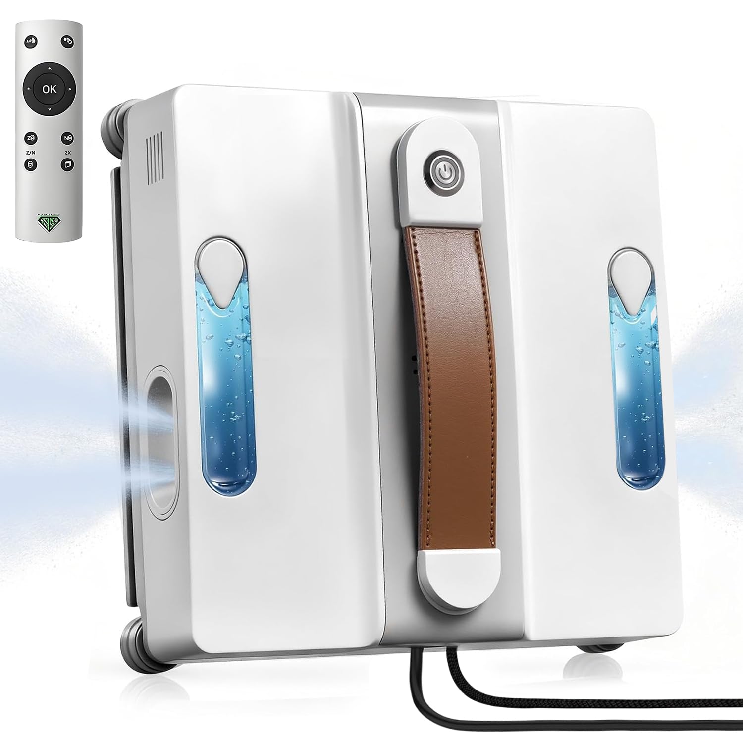 ZeeSunMm Fensterputzroboter, Elektrischer Fensterputzer mit 4 Düsen, 3200 Pa Fensterroboter Intelligente Pfadplanung, Fensterreiniger Roboter mit sprühfunktion