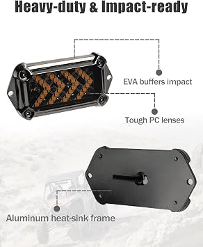 UTV Turn Signal Kit with 110dB Horn, Plug and Play