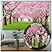 Produktbild GREAT ART XXL Poster  Kirschblütenbaum  Wandbild Dekoration Frühling Natur Landschaft Allee Cherry Blüten Sakura Bloom Spring Blumen Wandposter Fotoposter Wanddeko Bild (140 x 100 cm)