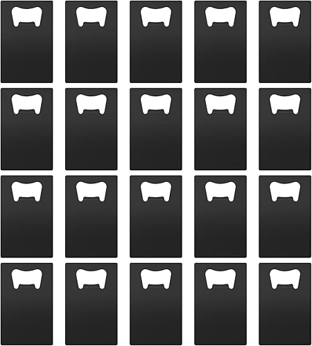 Miniatura 1 de Yugada 20 unidades de abrebotellas de tarjetas de crédito, a granel, de acero inoxidable, para tarjetas de cerveza, abrebotellas, abrebotellas,