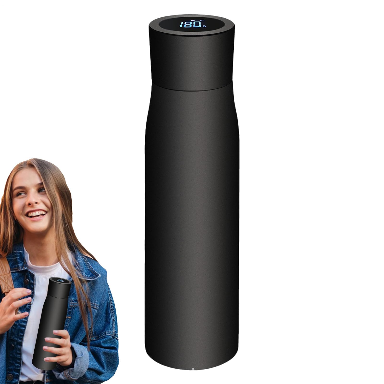 Intelligente Wasserflasche – Temperaturanzeige, Trink-Erinnerungsbecher | wiederaufladbarer Alarm-Trinkflasche, tragbares Wärme- und Kältehaltungsdesign, Training, Sport für Aktivitäten