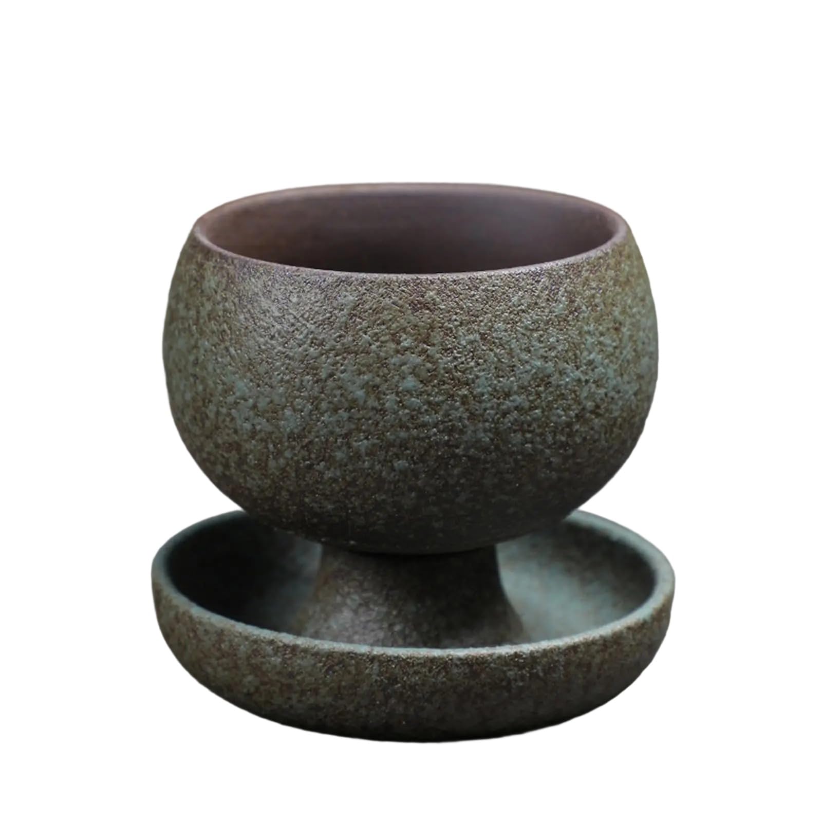 Kalttoy Round Ceramics Mug with Nonslip Base Creative Round Water Cup Drinking Cup Beverage for Gifting and Drinking Easy to Clean Ceramics
