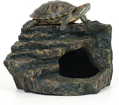 Reptile Tank Accessories, Turtle Tank Decor, Aquarium Caves, Perfect Gecko Hide, Fish Aquarium Decor, Professional Turtle Basking Platform Antique