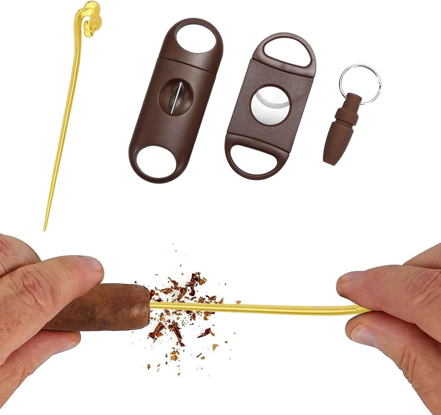 Cigar Cutter VCut Cigar Draw Enhancer Tool Needle & Sharp Perfect