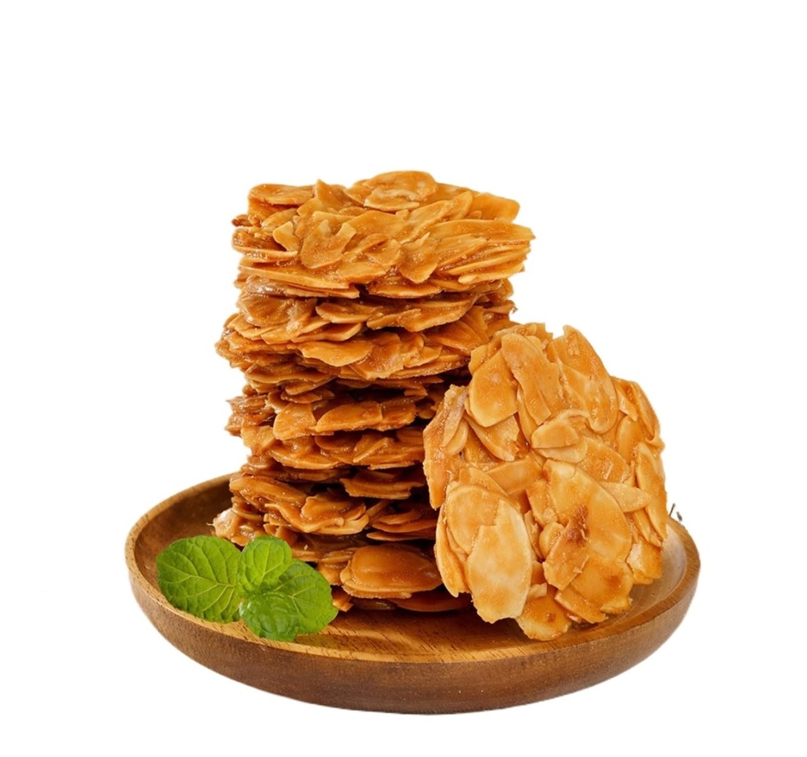 80 g de galletas finas de almendras, galletas de nueces fragantes, crujientes y crujientes, el refrigerio perfecto for satisfacer sus antojos(4pcs)