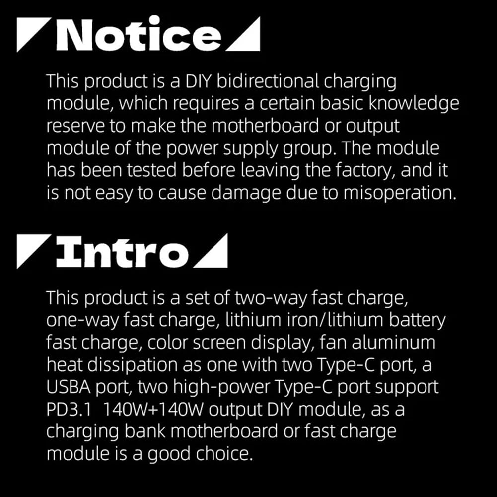 Module de Charge Bidirectionnelle de Carte Mère de Powerbank DIY 6S avec Écran Couleur 0,96 Pouce
