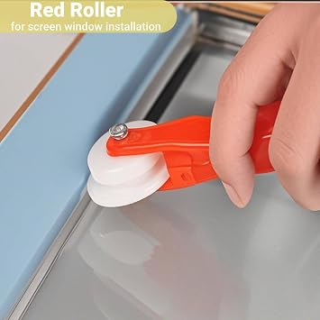 Window Glazing Tool Kit,5PCS Glazing Tools,13in1 Knife Chisel,Ruber Hammer,Glazing Shovel Paddle for Deglazing Beading,Red Window Roller,Spline Removal Hook for Windows,Doors Hand Tool Sets