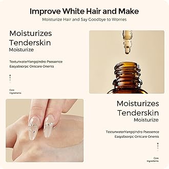 Black Sesame Hair Growth Serum and Oil, Seeds Extract Essence, Promote Hair Growth (2PCS)