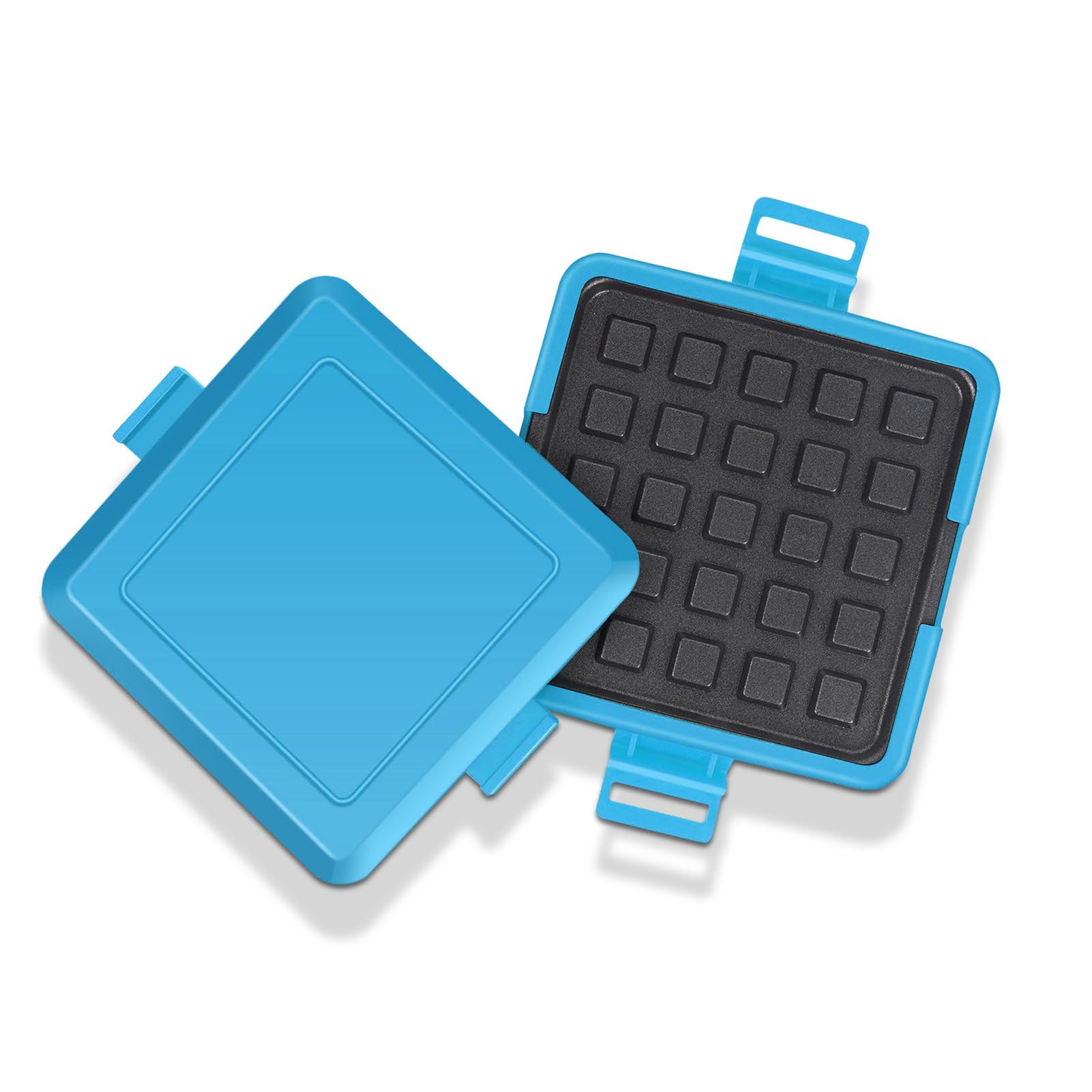 Luocute Sandwichera Tostada Para Microondas, Placas Antiadherentes Para Una Cocción Más Rápida Y Uniforme Con Banda De Silicona Ajustable, Apto Para Lavavajillas Inalámbrico Para (BLUE)