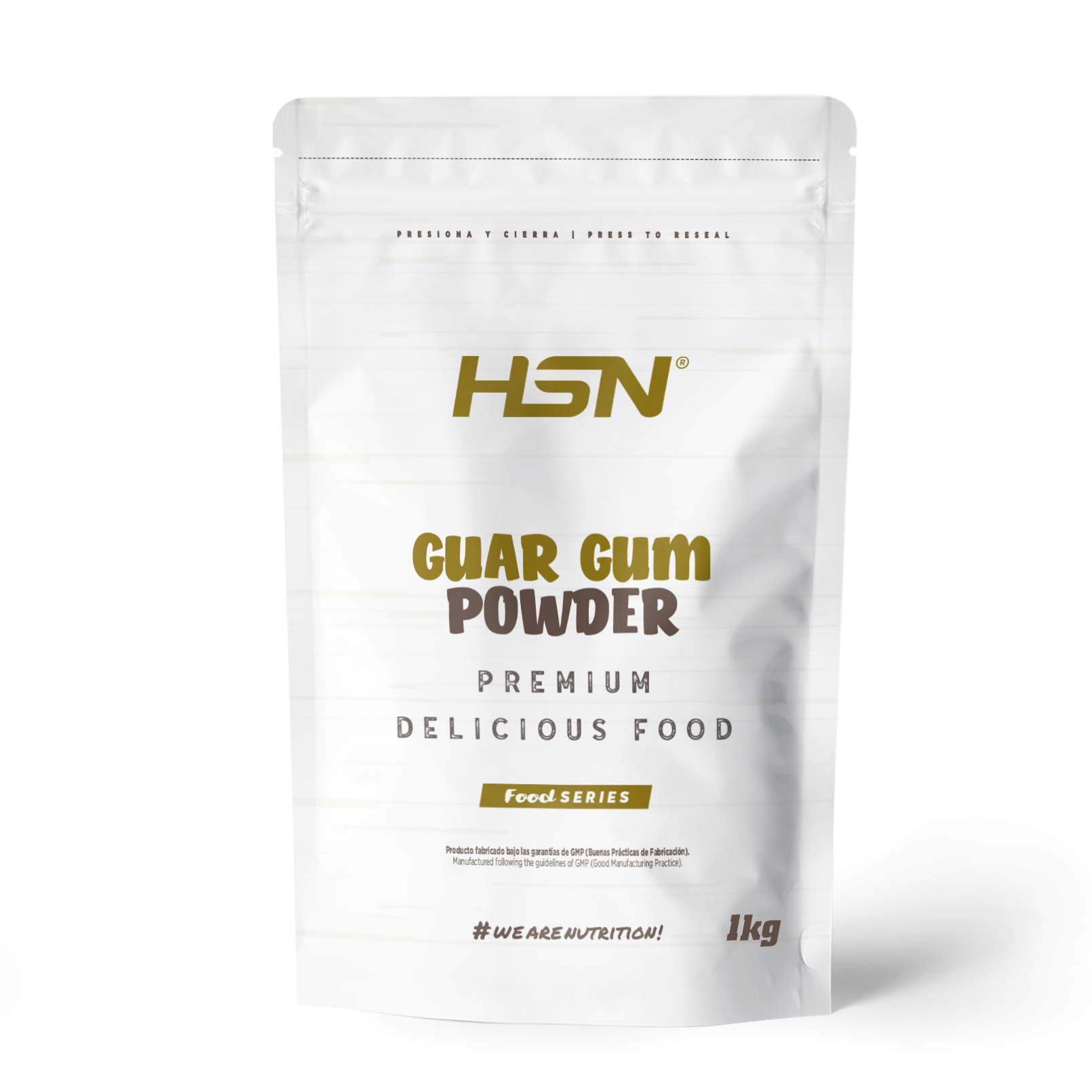 HSN Goma Guar en Polvo | Sin Sabor - 1000g | Espesante Natural y Saludable para Recetas | Fuente de Fibra + Saciante | No-GMO, Vegano, Sin Gluten, Sin Lactosa