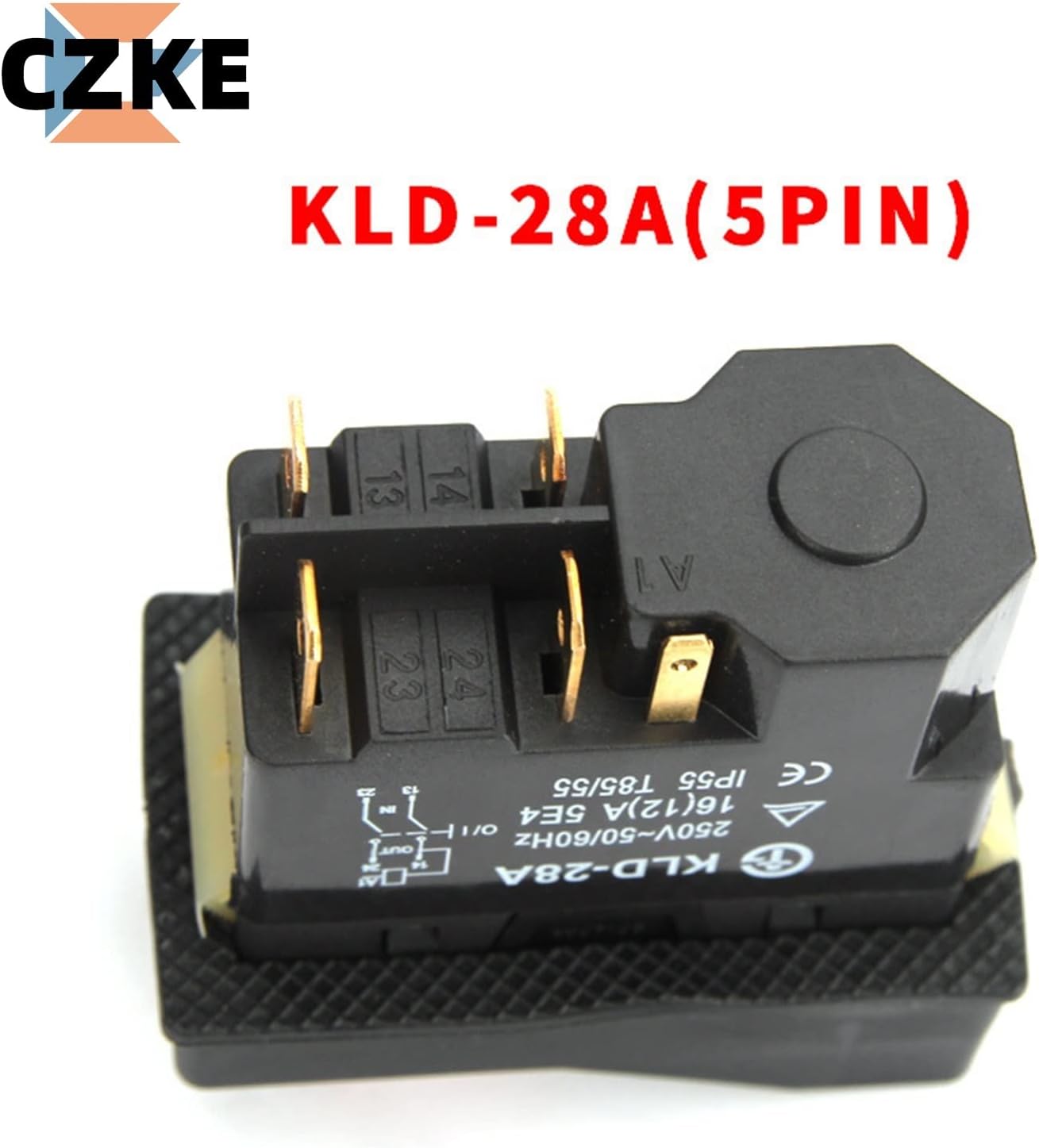 CZKE 2pcs KLD-28 KLD-28A Garden Tools Electromagnetic Starter Push Button Switches Machine Tool Equipment IP55 Waterproof Safety with 28A (Color : KLD28A 5PIN)