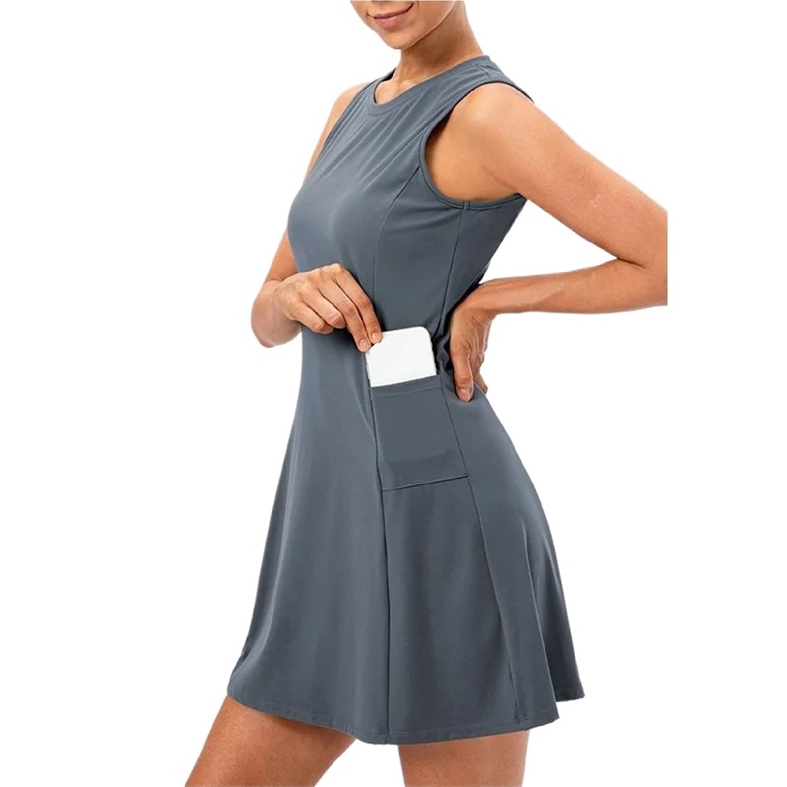 Vestito Tennis Donna Gonna Sportiva da Golf Casual Traspirante da Yoga e Fitness, in Un Unico Pezzo, for Abbigliamento da Donna per Tennis