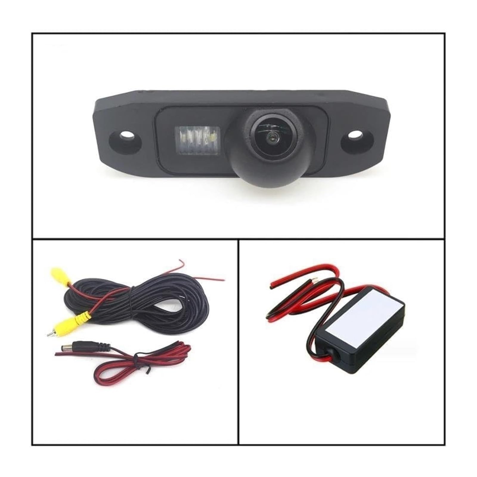 Telecamere Visione Posteriore per Volvo S40 II V50 S60 S60L XC60 C70 V70 XC70 III S80 XC90 Telecamera per Retromarcia per Auto HD di Parcheggio(Camera with Filters)