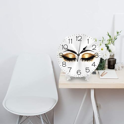Miniatura 6 de Reloj de pared redondo para mujer, silencioso, sin tictac, relojes decorativos de cuarzo para oficina en casa