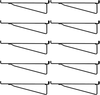 Shimeyao 10 Pcs Pegboard Shelf Brackets 12 Inch, Peg Hooks, Black