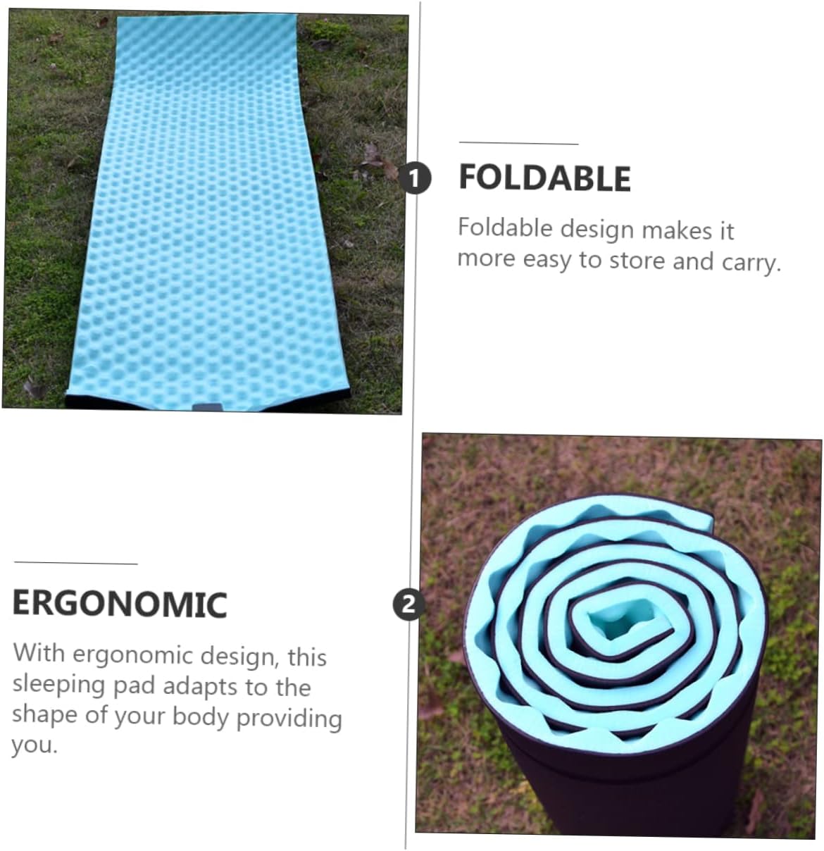 Outdoor Camping Sleeping Pad Eva Groove Mat for Tent Picnic and Hiking Portable Travel Blanket for Backpacking and Outdoor Activities