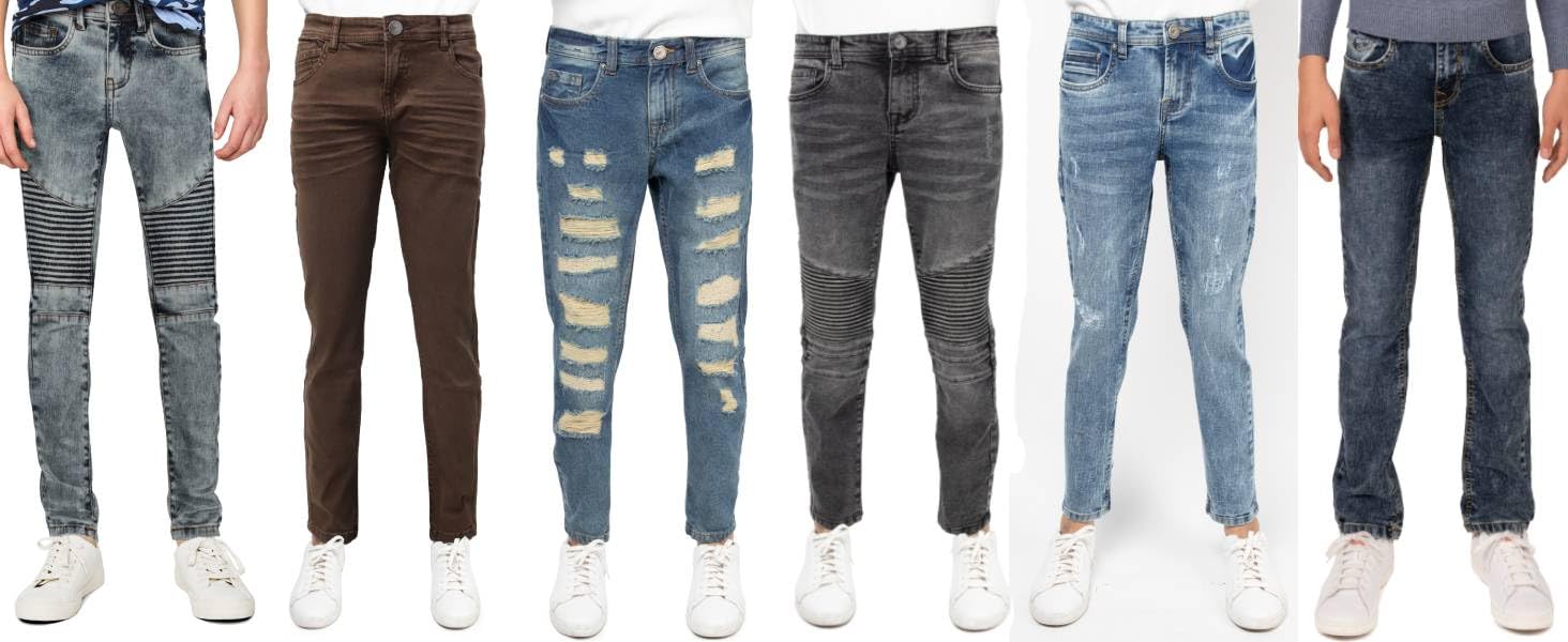 X RAY - Pantaloni da Motociclista Slim Fit per Ragazzi, Ragazzi E Bambini Piccoli - Jeans Skinny da Moto Invecchiati, Jeans Bambini e Ragazzi